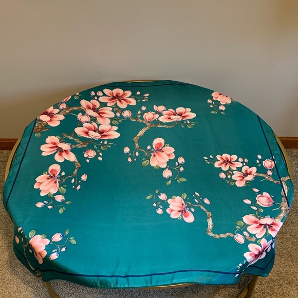 Elegant Floral Scarf Square Floral Scarf - Picture 12 of 16